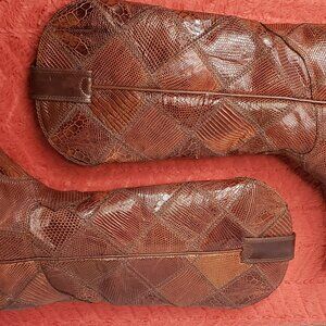 Woman's Cowboy Boots Western Brown Leather Size 8/B